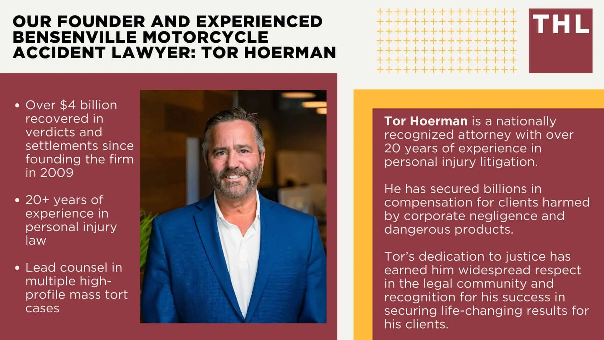 Bensenville Motorcycle Accident Lawyer; Meet Our Bensenville Motorcycle Accident Lawyers; Our Founder and Experienced Bensenville Motorcycle Accident Lawyer_ Tor Hoerman