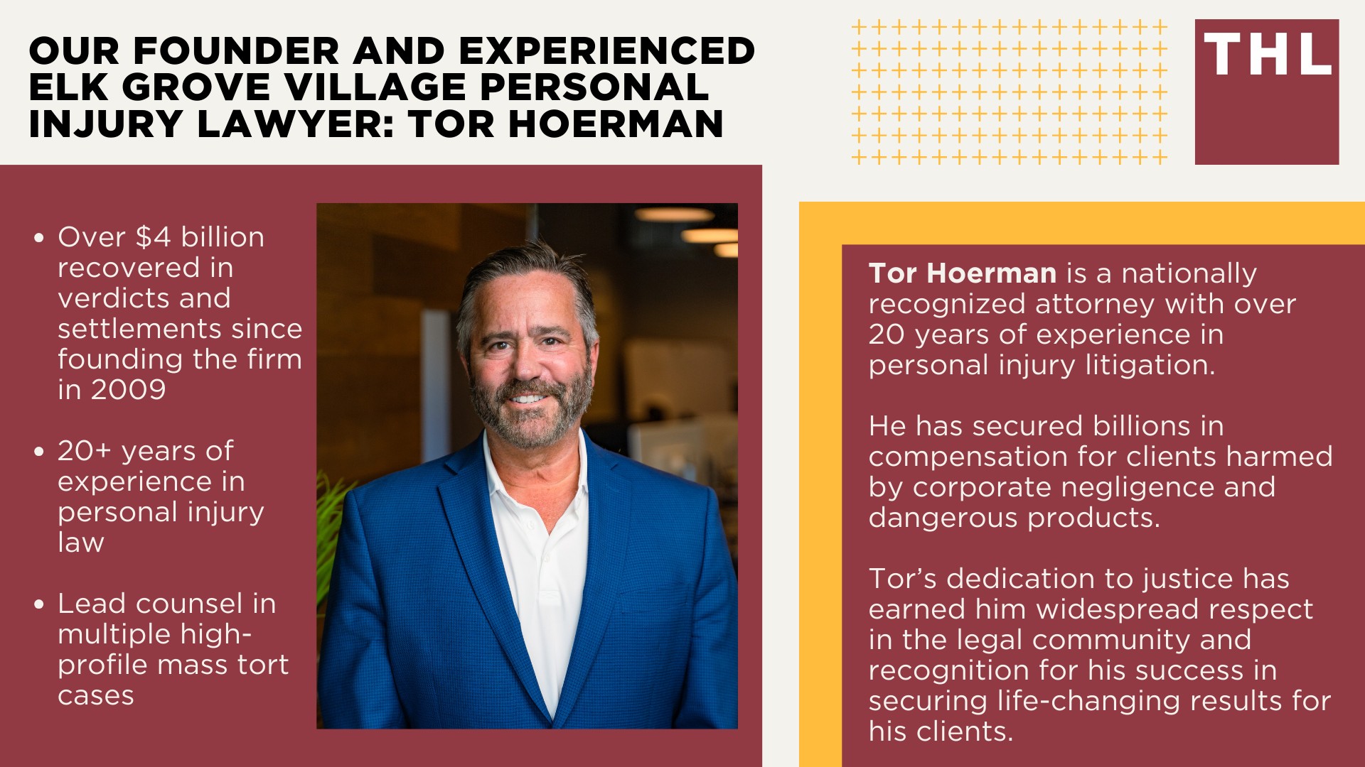 Personal Injury Lawyer Elk Grove Village; Meet Our Elk Grove Village Personal Injury Lawyers; Our Founder and Experienced Elk Grove Village Personal Injury Lawyer_ Tor Hoerman