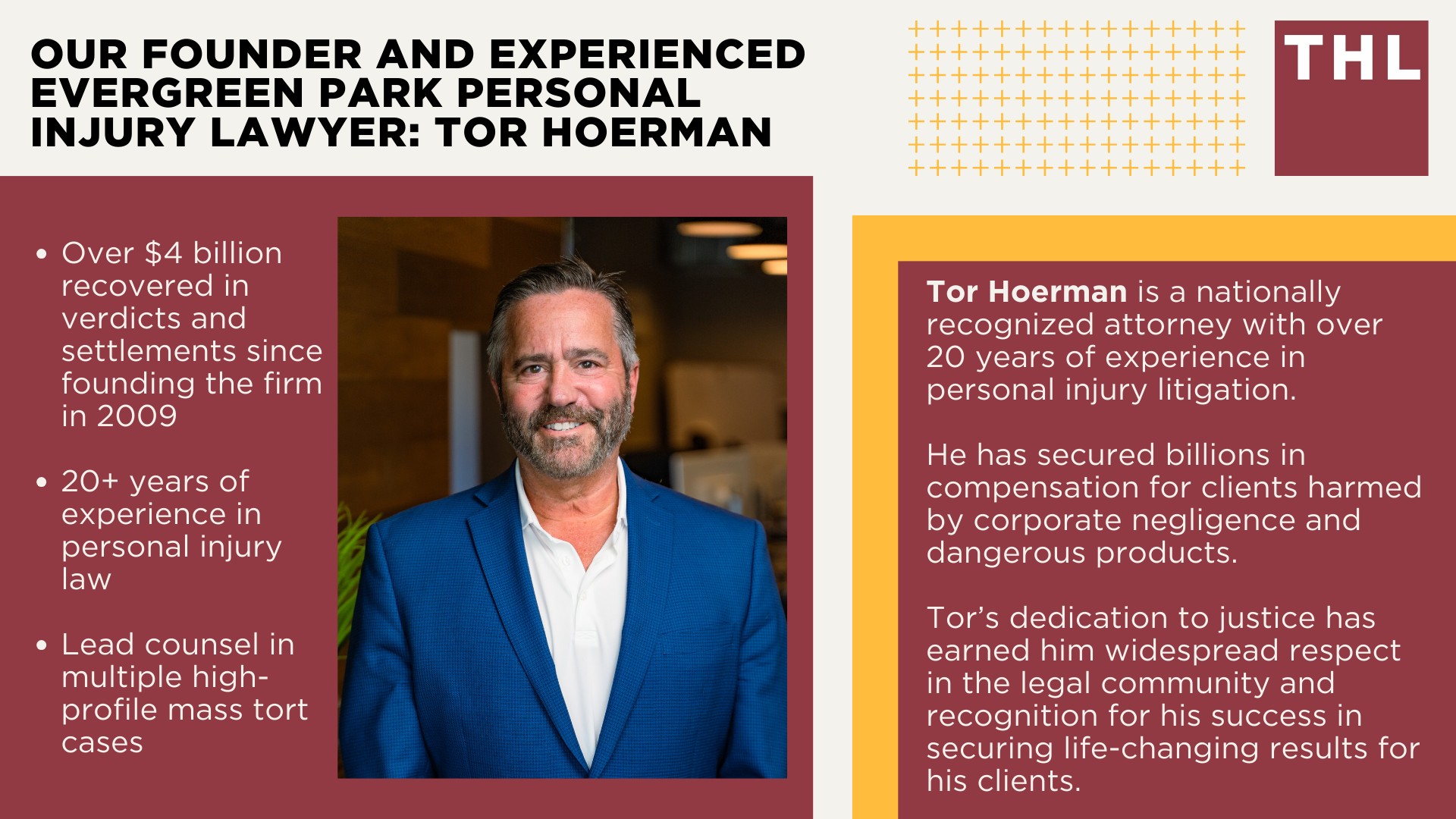 Personal Injury Lawyer Evergreen Park; Meet Our Evergreen Park Personal Injury Lawyers; Our Founder and Experienced Evergreen Park Personal Injury Lawyer_ Tor Hoerman