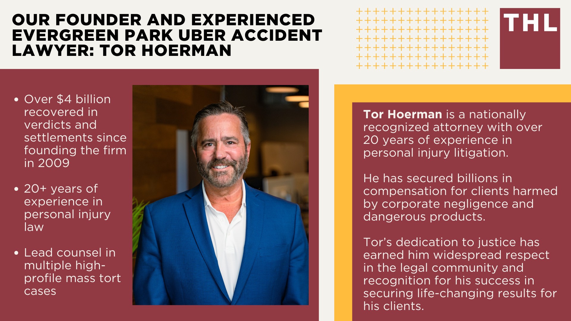 Evergreen Park Uber Accident Lawyer; Meet Our Team of Evergreen Park Uber Accident Lawyers; Our Founder and Experienced Evergreen Park Uber Accident Lawyer_ Tor Hoerman