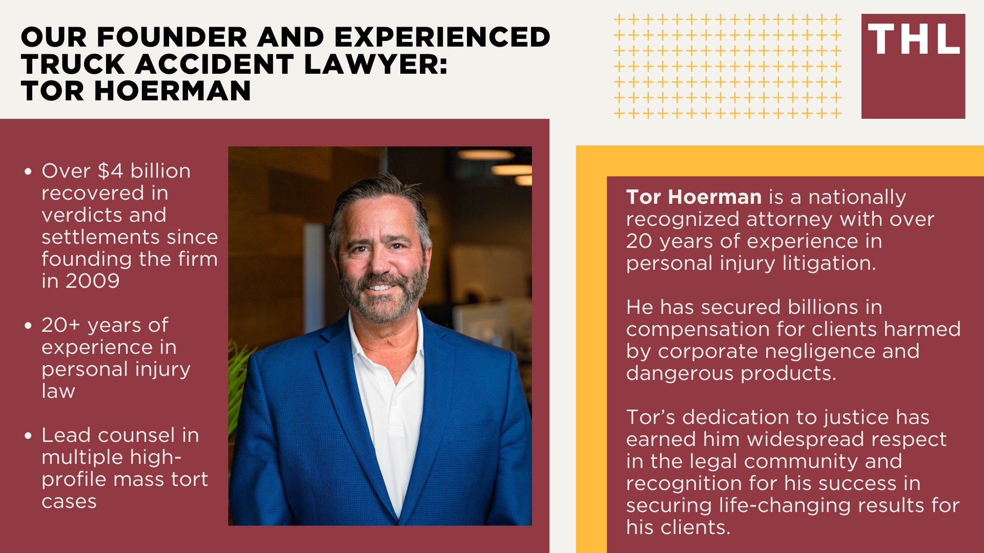 Bensenville Truck Accident Lawyer; How Can a Bensenville Truck Accident Lawyer from TorHoerman Law Help You (2); Meet Our Bensenville Truck Accident Attorneys; Our Founder and Experienced Truck Accident Lawyer_ Tor Hoerman