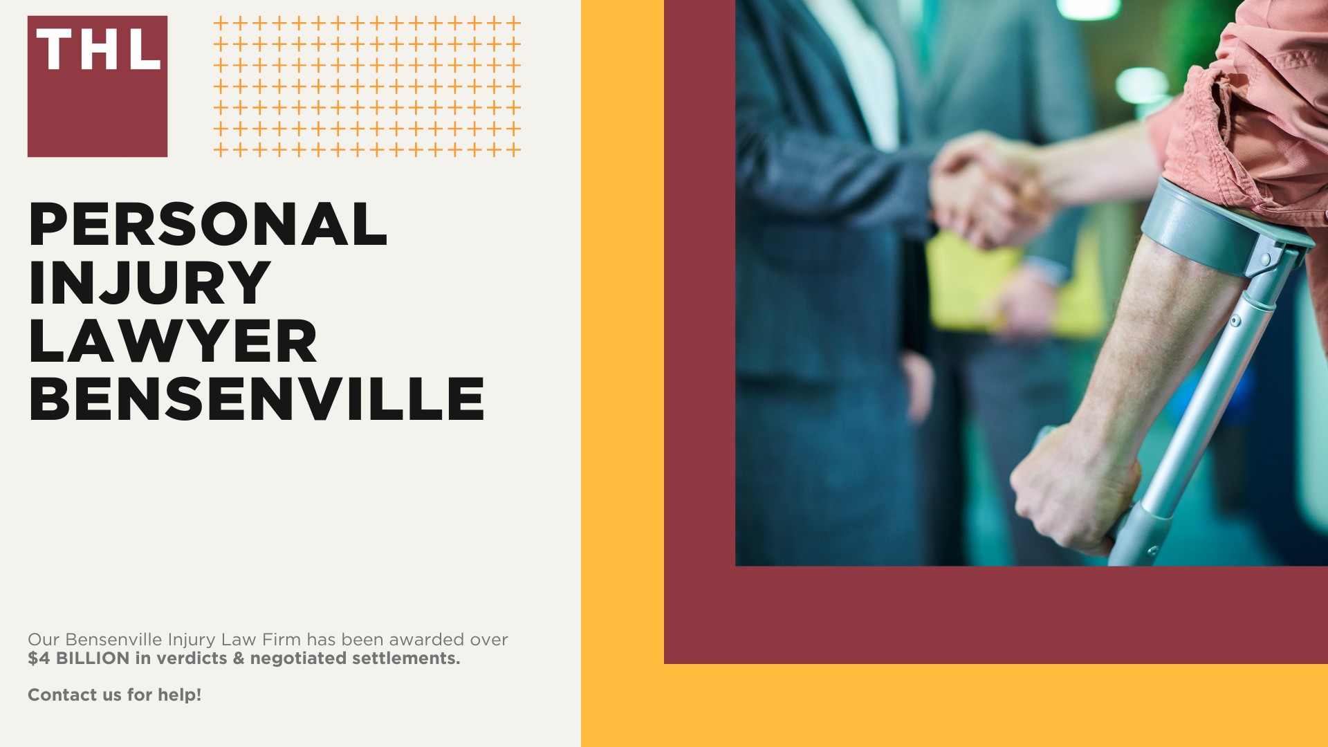 Personal Injury Lawyer Bensenville; Meet Our Bensenville Personal Injury Lawyers; Our Founder and Experienced Bensenville Personal Injury Lawyer_ Tor Hoerman; How Much Does it Cost to Hire a Bensenville Personal Injury Attorney from TorHoerman Law; Types of Personal Injury Cases We Handle at TorHoerman Law; The Legal Process for Filing a Personal Injury Case in Bensenville, IL; What is the Statute of Limitations for Personal Injury Cases in Illinois; What to Do If You've Suffered Harm or Personal Injuries in Bensenville; Do You Qualify for a Bensenville Personal Injury Lawsuit; Gathering Evidence for a Personal Injury Case; TorHoerman Law_ Your Bensenville Personal Injury Law Firm