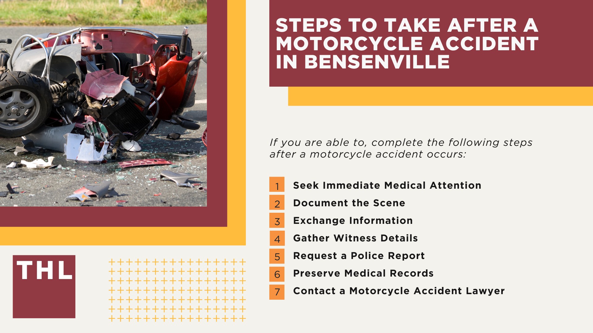 Bensenville Motorcycle Accident Lawyer; Meet Our Bensenville Motorcycle Accident Lawyers; Our Founder and Experienced Bensenville Motorcycle Accident Lawyer_ Tor Hoerman; Our Bensenville Motorcycle Accident Lawyers Get Results; How Much Does it Cost to Hire a Bensenville Motorcycle Accident Lawyer; Steps to Take After a Motorcycle Accident in Bensenville