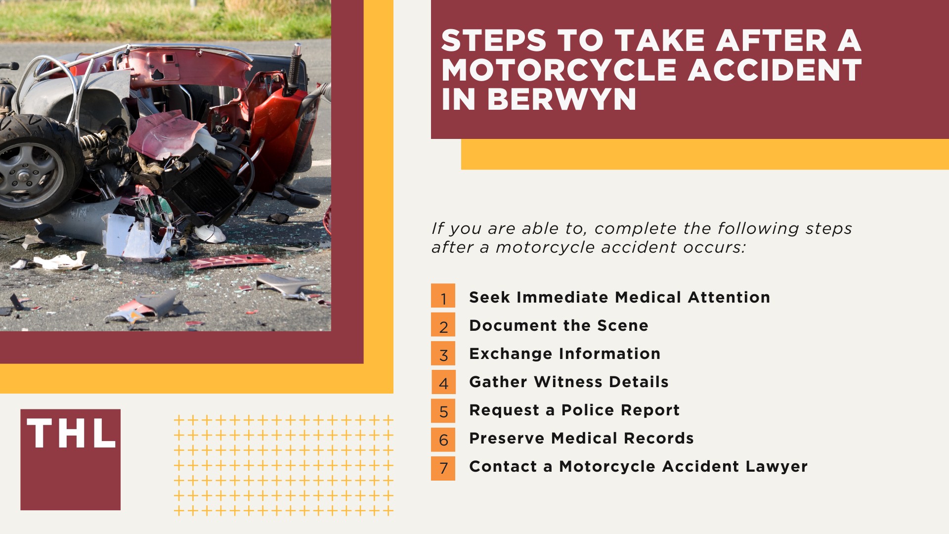 Berwyn Motorcycle Accident Lawyer; Meet Our Berwyn Motorcycle Accident Lawyers; Our Founder and Experienced Berwyn Motorcycle Accident Lawyer_ Tor Hoerman; Our Berwyn Motorcycle Accident Lawyers Get Results; Steps to Take After a Motorcycle Accident in Berwyn