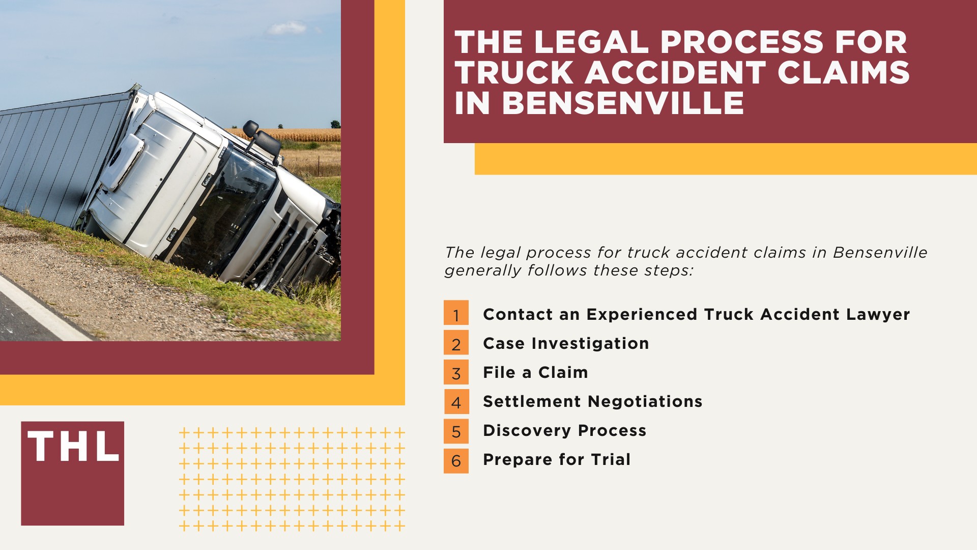 Bensenville Truck Accident Lawyer; How Can a Bensenville Truck Accident Lawyer from TorHoerman Law Help You (2); Meet Our Bensenville Truck Accident Attorneys; Our Founder and Experienced Truck Accident Lawyer_ Tor Hoerman; Our Bensenville Truck Accident Lawyers Get Results; What To Do After a Truck Accident in Bensenville, IL; Gathering Evidence for a Truck Accident Case; Common Damages in Truck Accident Cases; The Legal Process for Truck Accident Claims in Bensenville