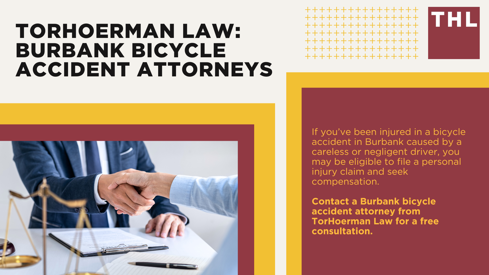 Burbank Bike Accident Lawyer; Meet Our Burbank Bicycle Accident Lawyers; Our Founder and Burbank Bicycle Accident Lawyer_ Tor Hoerman; How Much Does it Cost to Hire a Burbank Bicycle Accident Lawyer; What To Do After a Bicycle Accident in Burbank_ Steps to Take; Gathering Evidence for a Bicycle Accident Claim; Damages in Personal Injury Cases for Bike Accidents; Burbank Bicycle Laws Explained; Common Bicycle Accident Injuries; Common Causes of Bicycle Accidents in Burbank; TorHoerman Law_ Burbank Bicycle Accident Attorneys