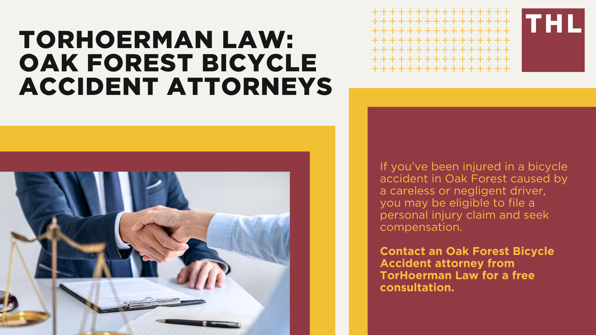 Oak Forest Bike Accident Lawyer; Meet Our Oak Forest Bicycle Accident Lawyers; Our Founder and Oak Forest Bicycle Accident Lawyer_ Tor Hoerman; How Much Does it Cost to Hire an Oak Forest Bicycle Accident Lawyer; What To Do After a Bicycle Accident in Oak Forest_ Steps to Take; Gathering Evidence for a Bicycle Accident Claim; Damages in Personal Injury Cases for Bike Accidents; Oak Forest Bicycle Laws Explained; Common Bicycle Accident Injuries; Common Causes of Bicycle Accidents in Oak Forest; TorHoerman Law_ Oak Forest Bicycle Accident Attorneys