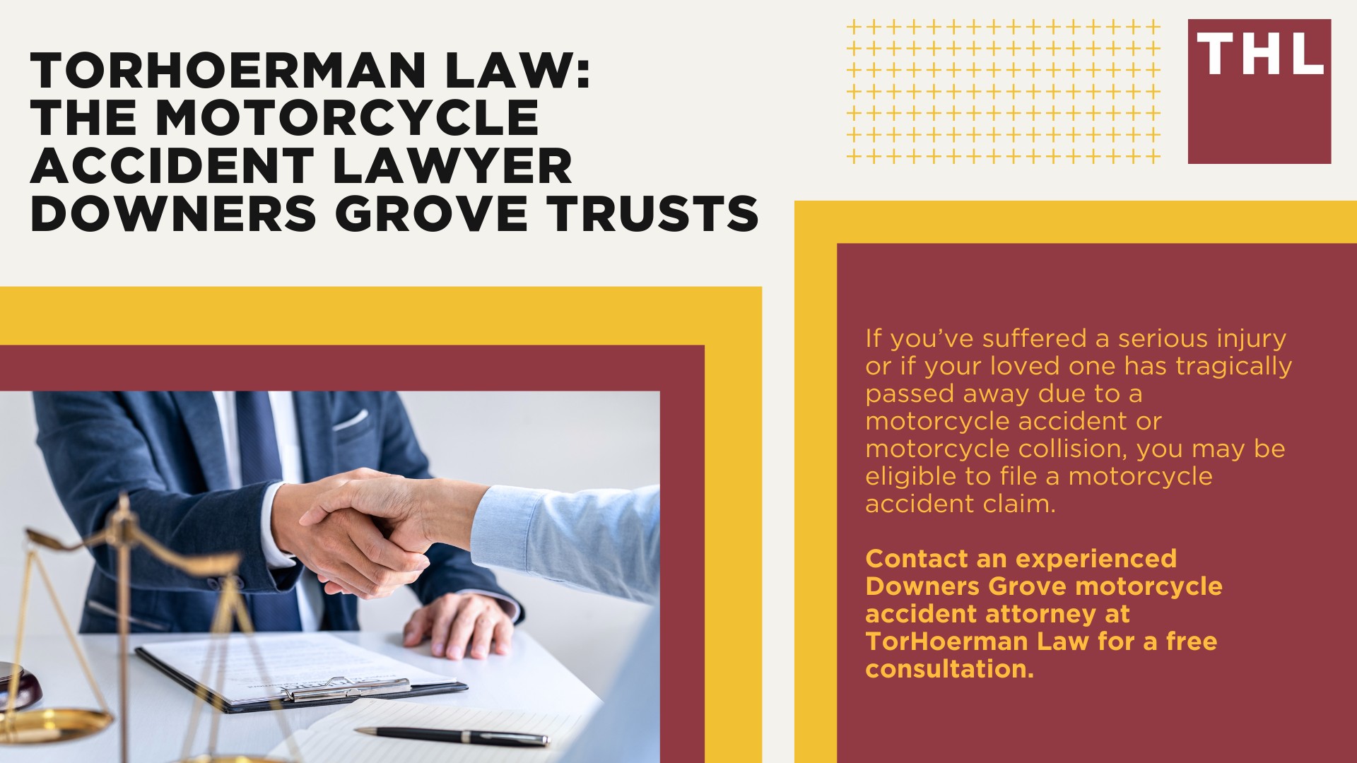 Downers Grove Motorcycle Accident Lawyer; Meet Our Downers Grove Motorcycle Accident Lawyers; Our Founder and Experienced Downers Grove Motorcycle Accident Lawyer_ Tor Hoerman; Our Downers Grove Motorcycle Accident Lawyers Get Results; How Much Does it Cost to Hire a Downers Grove Motorcycle Accident Lawyer; Steps to Take After a Motorcycle Accident in Downers Grove; Evidence in Motorcycle Accident Cases; Damages in a Downers Grove Motorcycle Accident Claim; The Legal Process for Motorcycle Accident Claims in Downers Grove; Common Motorcycle Accident Injuries in Downers Grove, Illinois (IL); Common Causes of Motorcycle Accidents in Downers Grove, Illinois (IL); TorHoerman Law_ The Motorcycle Accident Lawyer Downers Grove Trusts