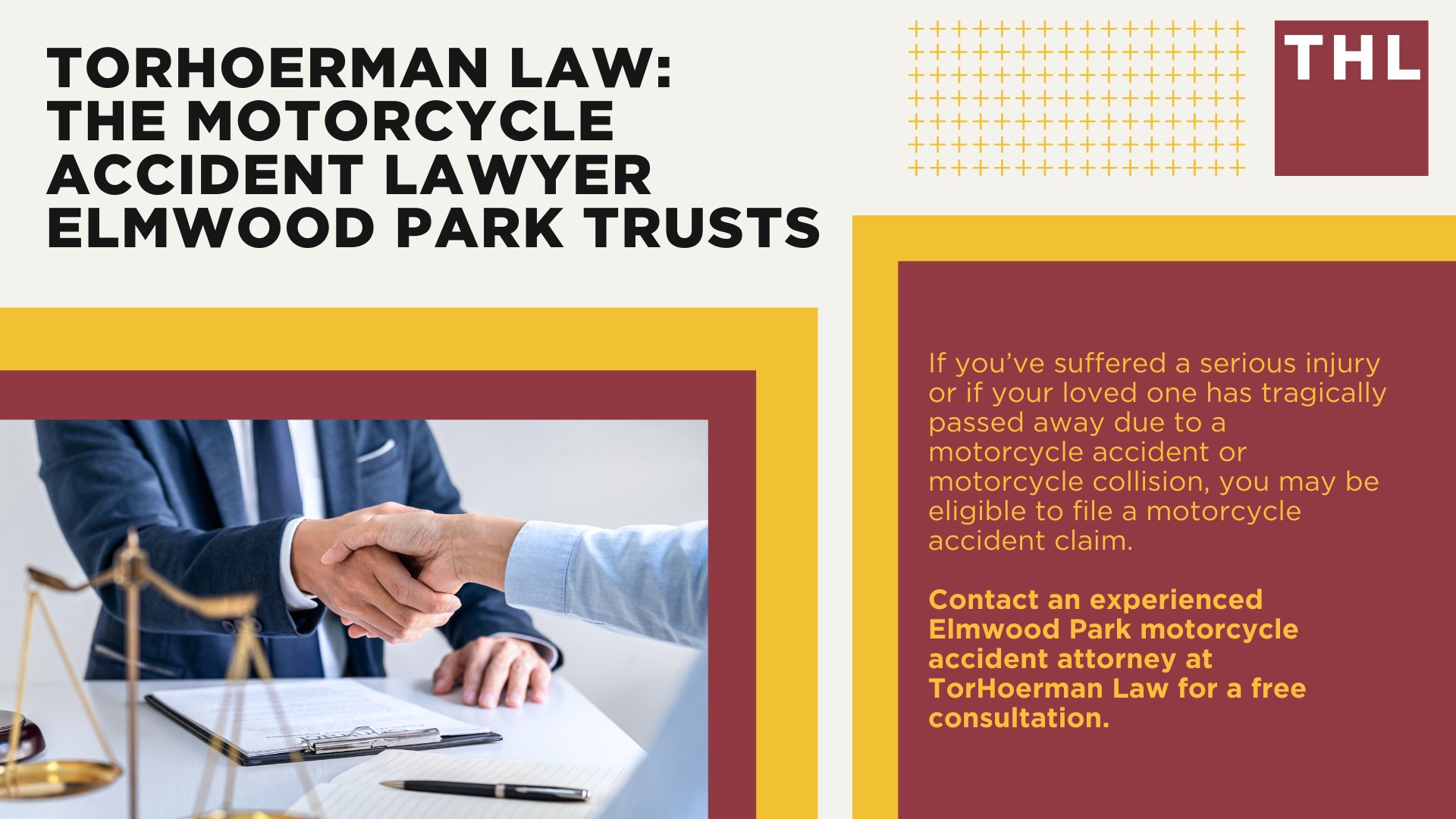 Elmwood Park Motorcycle Accident Lawyer; Meet Our Elmwood Park Motorcycle Accident Lawyers; Our Founder and Experienced Elmwood Park Motorcycle Accident Lawyer_ Tor Hoerman; Our Elmwood Park Motorcycle Accident Lawyers Get Results; How Much Does it Cost to Hire an Elmwood Park Motorcycle Accident Lawyer; Steps to Take After a Motorcycle Accident in Elmwood Park; Evidence in Motorcycle Accident Cases; Damages in an Elmwood Park Motorcycle Accident Claim; The Legal Process for Motorcycle Accident Claims in Elmwood Park; Common Motorcycle Accident Injuries in Elmwood Park, Illinois (IL); Common Causes of Motorcycle Accidents in Elmwood Park, Illinois (IL); TorHoerman Law_ The Motorcycle Accident Lawyer Elmwood Park Trusts