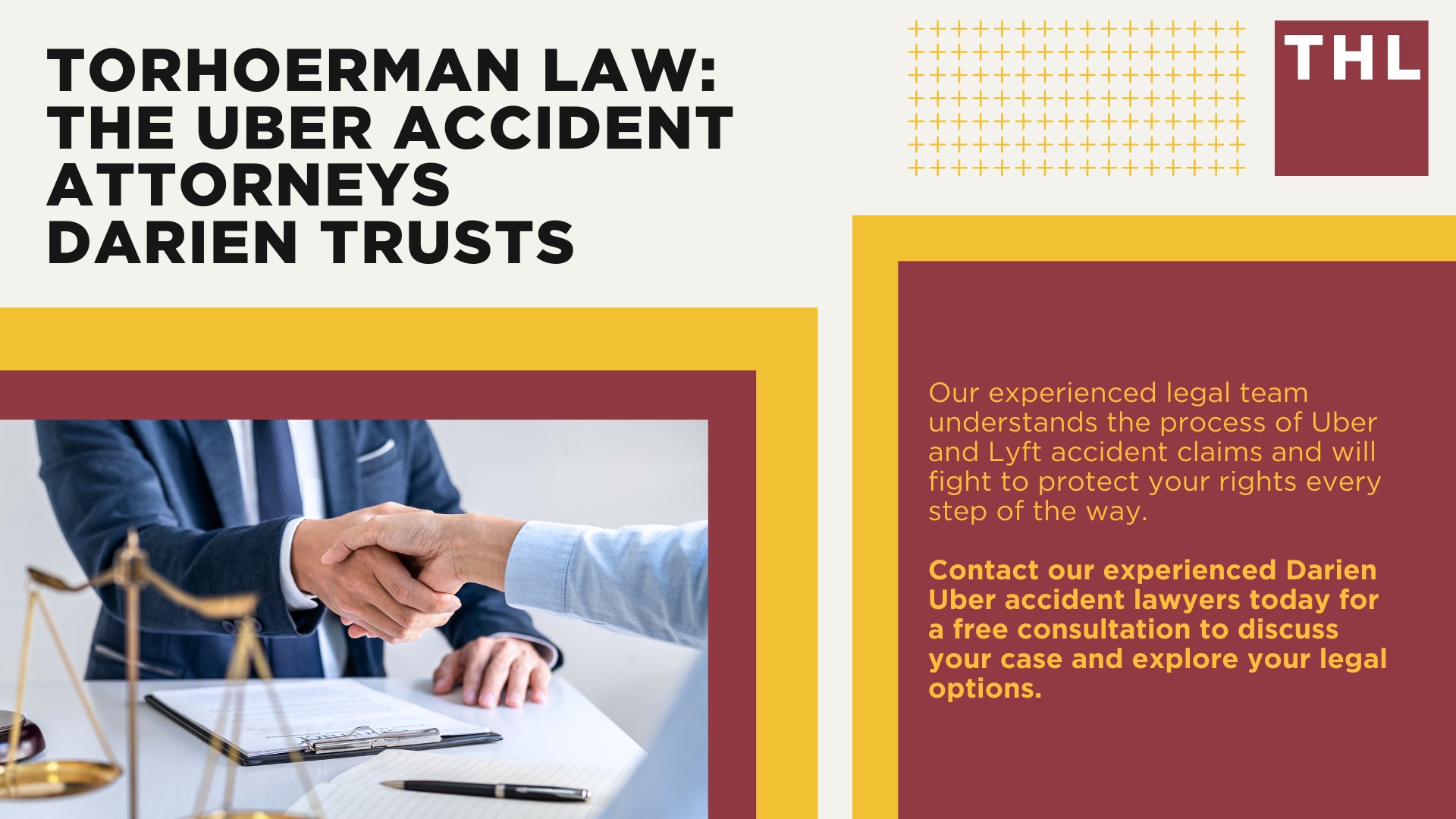 Darien Uber Accident Lawyer; Meet Our Team of Darien Uber Accident Lawyers; Our Founder and Experienced Darien Uber Accident Lawyer_ Tor Hoerman; How Much Does it Cost to Hire an Uber Accident Attorney; What to Do After an Uber Accident in Darien_ Steps to Take; Can I Sue Uber or Lyft for My Injuries in a Rideshare Accident; What is the Legal Process for Uber or Lyft Accident Claims in Darien; Gathering Evidence for an Uber Accident Lawsuit; Damages in Rideshare Accident Cases; TorHoerman Law_ The Uber Accident Attorneys Darien Trusts