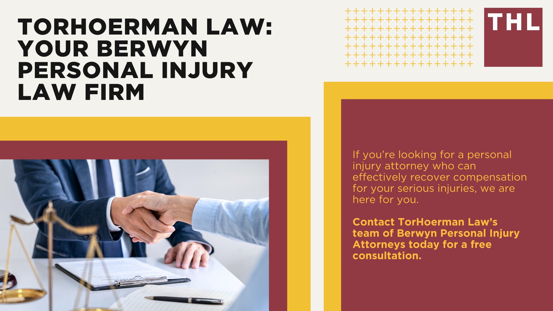 Personal Injury Lawyer Berwyn; Meet Our Berwyn Personal Injury Lawyers; Our Founder and Experienced Berwyn Personal Injury Lawyer_ Tor Hoerman; How Much Does it Cost to Hire a Berwyn Personal Injury Attorney from TorHoerman Law; Types of Personal Injury Cases We Handle at TorHoerman Law; The Legal Process for Filing a Personal Injury Case in Berwyn, IL; What is the Statute of Limitations for Personal Injury Cases in Illinois; What to Do If You've Suffered Harm or Personal Injuries in Berwyn; Do You Qualify for a Berwyn Personal Injury Lawsuit; Gathering Evidence for a Personal Injury Case; TorHoerman Law_ Your Berwyn Personal Injury Law Firm