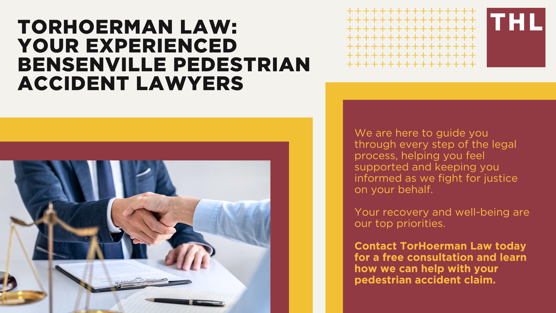 Bensenville Pedestrian Accident Lawyer; Meet Our Bensenville Pedestrian Accident Lawyers; How Much Does it Cost to Hire a Bensenville Pedestrian Accident Attorney; What To Do After a Pedestrian Accident in Bensenville; Evidence in Pedestrian Accident Claims; Damages in a Pedestrian Accident Lawsuit; The Legal Process for a Pedestrian Accident Claim in Bensenville; How Do Pedestrian Accidents Happen; Common Injuries Sustained in Pedestrian Accidents; TorHoerman Law_ Your Experienced Bensenville Pedestrian Accident Lawyers