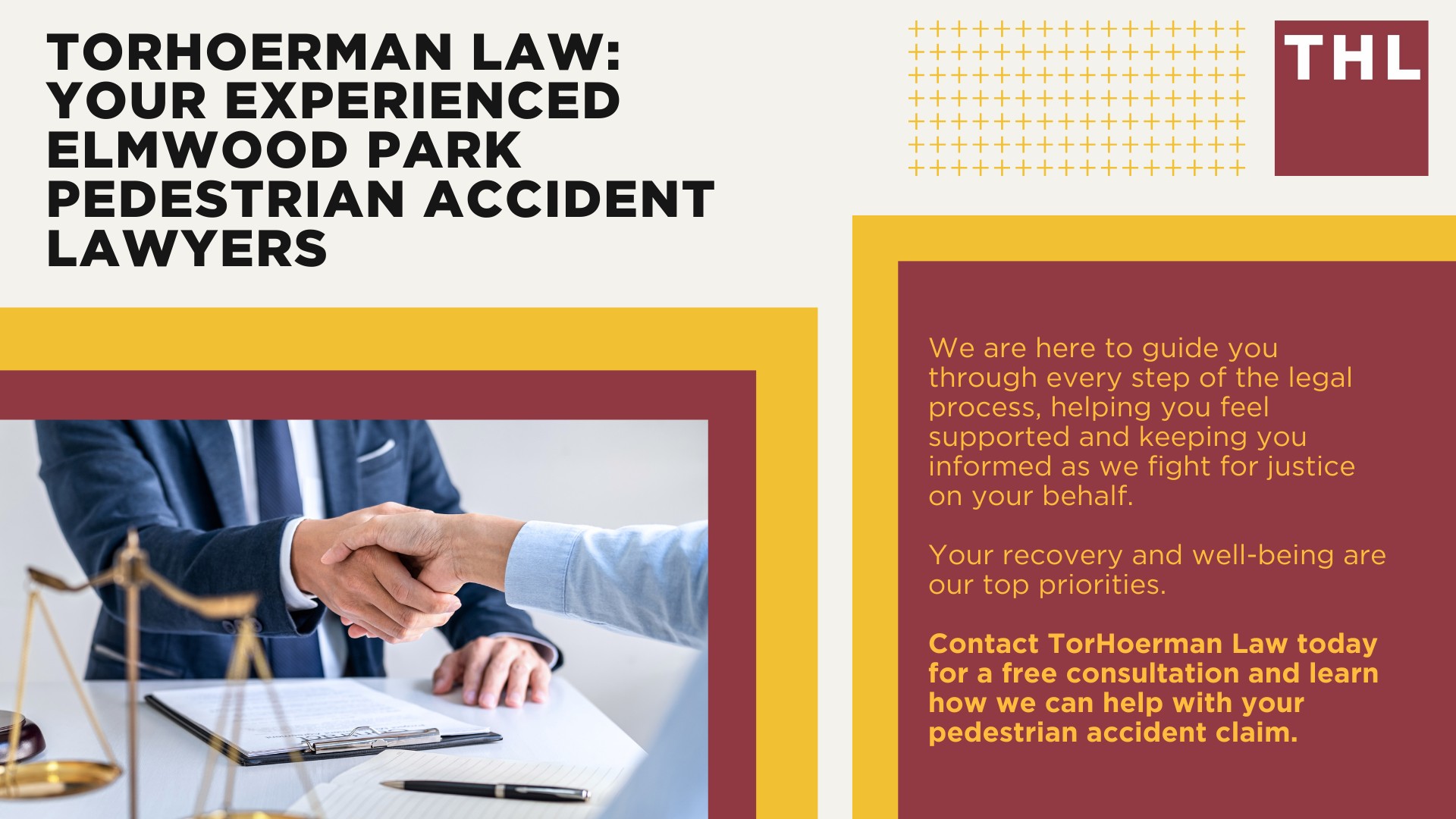 Elmwood Park Pedestrian Accident Lawyer; Meet Our Elmwood Park Pedestrian Accident Lawyers; How Much Does it Cost to Hire an Elmwood Park Pedestrian Accident Attorney; What To Do After a Pedestrian Accident in Elmwood Park; Evidence in Pedestrian Accident Claims; Damages in a Pedestrian Accident Lawsuit; The Legal Process for a Pedestrian Accident Claim in Elmwood Park; How Do Pedestrian Accidents Happen; Common Injuries Sustained in Pedestrian Accidents; TorHoerman Law_ Your Experienced Elmwood Park Pedestrian Accident Lawyers