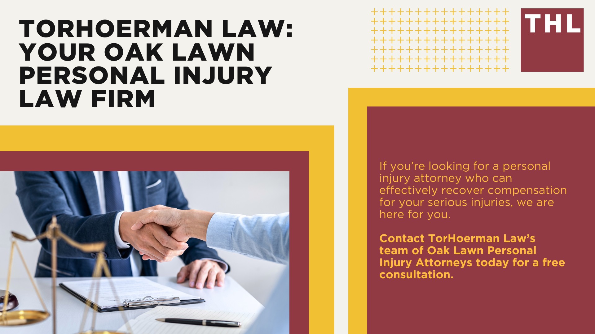 Personal Injury Lawyer Oak Lawn; Meet Our Oak Lawn Personal Injury Lawyers; Our Founder and Experienced Oak Lawn Personal Injury Lawyer_ Tor Hoerman; How Much Does it Cost to Hire an Oak Lawn Personal Injury Attorney from TorHoerman Law; Types of Personal Injury Cases We Handle at TorHoerman Law; The Legal Process for Filing a Personal Injury Case in Oak Lawn, IL; What is the Statute of Limitations for Personal Injury Cases in Illinois; What to Do If You've Suffered Harm or Personal Injuries in Oak Lawn; Do You Qualify for an Oak Lawn Personal Injury Lawsuit; Gathering Evidence for a Personal Injury Case; Common Damages in an Oak Lawn Personal Injury Case; TorHoerman Law_ Your Oak Lawn Personal Injury Law Firm