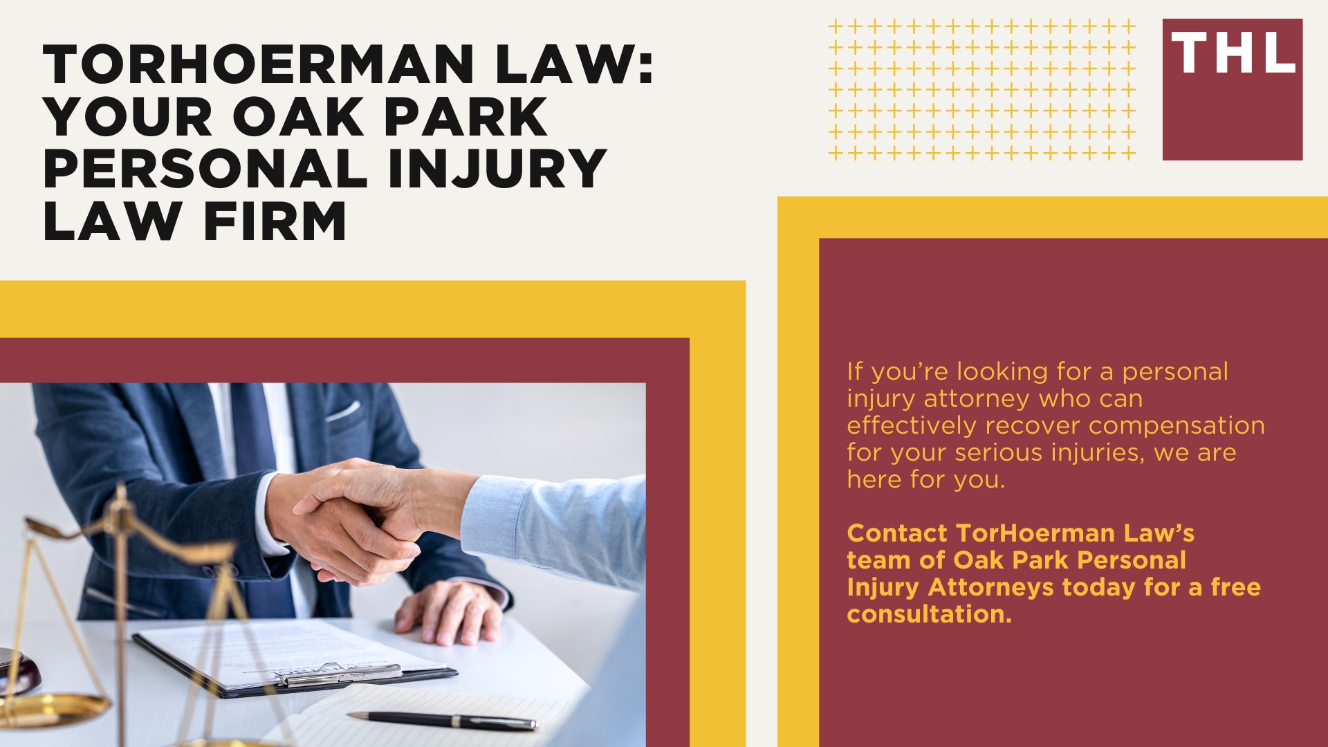 Personal Injury Lawyer Oak Park; Meet Our Oak Park Personal Injury Lawyers; Our Founder and Experienced Oak Park Personal Injury Lawyer_ Tor Hoerman; How Much Does it Cost to Hire an Oak Park Personal Injury Attorney from TorHoerman Law; Types of Personal Injury Cases We Handle at TorHoerman Law; The Legal Process for Filing a Personal Injury Case in Oak Park, IL; What is the Statute of Limitations for Personal Injury Cases in Illinois; What to Do If You've Suffered Harm or Personal Injuries in Oak Park; Do You Qualify for an Oak Park Personal Injury Lawsuit; Gathering Evidence for a Personal Injury Case; Common Damages in an Oak Park Personal Injury Case; TorHoerman Law_ Your Oak Park Personal Injury Law Firm