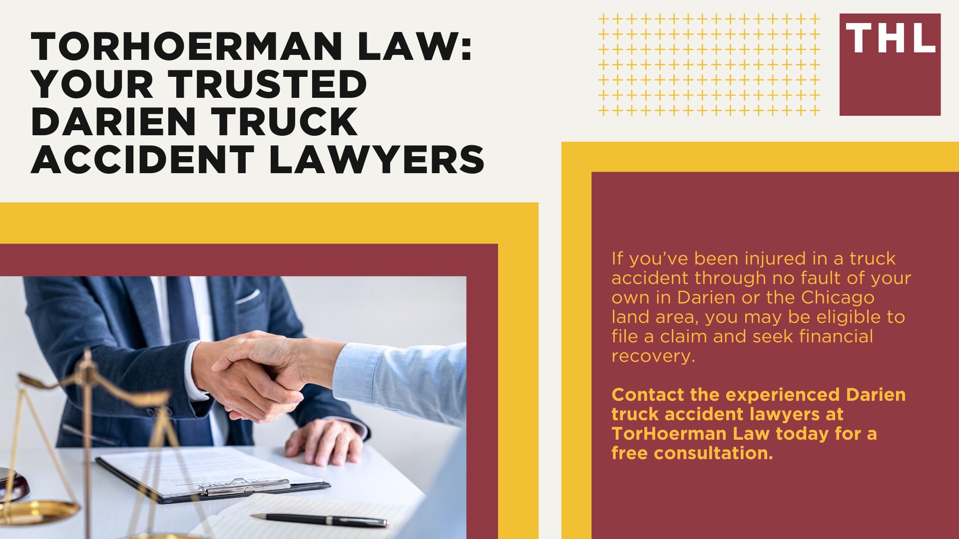 Darien Truck Accident Lawyer; How Can a Darien Truck Accident Lawyer from TorHoerman Law Help You; How Much Does it Cost to Hire a Darien Truck Accident Attorney from TorHoerman Law; Meet Our Darien Truck Accident Attorneys; Our Founder and Experienced Truck Accident Lawyer_ Tor Hoerman; Our Darien Truck Accident Lawyers Get Results; What To Do After a Truck Accident in Darien, IL; Gathering Evidence for a Truck Accident Case; Common Damages in Truck Accident Cases; The Legal Process for Truck Accident Claims in Darien; The Legal Process for Truck Accident Claims in Darien; How is Liability Determined in Semi-Truck Accidents; Common Truck Accident Injuries; Common Causes of Semi-Truck Accidents; Chicago Truck and Auto Accident Statistics; TorHoerman Law_ Your Trusted Darien Truck Accident Lawyers