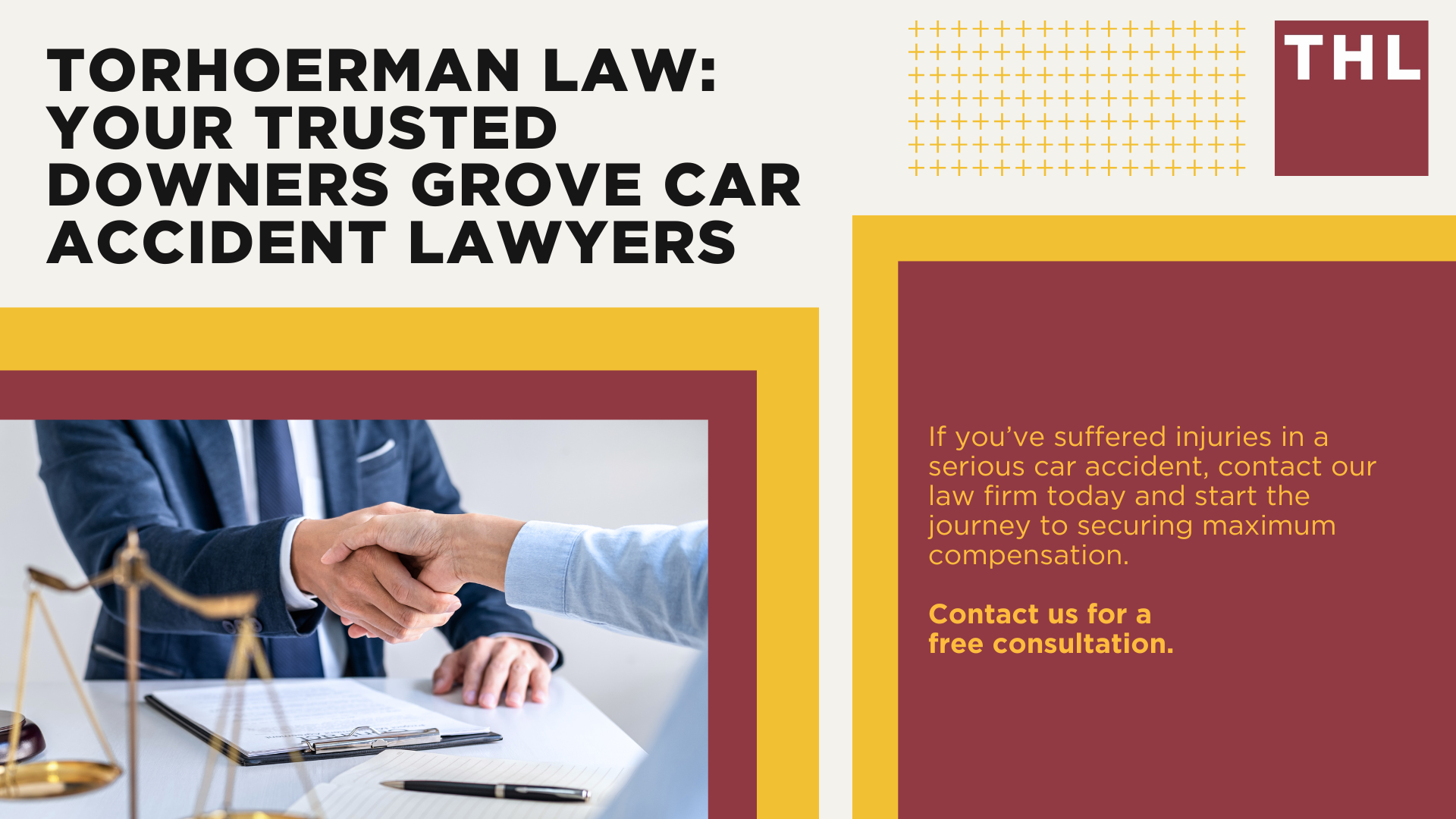 Downers Grove Car Accident Lawyer; Meet Our Downers Grove Car Accident Lawyers; Our Founder and Experienced Downers Grove Car Accident Lawyer_ Tor Hoerman; Our Downers Grove Car Accident Lawyers Get Results; We Provide a Hands-Off Legal Experience for Car Accident Victims; How Much Does it Cost to Hire a Downers Grove Car Accident Lawyer from TorHoerman Law; What to Do After a Car Accident in Downers Grove, IL; Gathering Evidence for a Car Accident Injury Claim; Damages in Downers Grove Car Accident Cases; The Importance of Seeking Medical Treatment and Mitigating Injuries; The Legal Process for a Downers Grove Car Accident Claim Explained; Chicago Car Accident Statistics; What are the Most Common Causes of Car Accidents in Chicago; Common Car Accident Injuries; Do You Need Help from a Downers Grove Car Accident Attorney; TorHoerman Law_ Your Trusted Downers Grove Car Accident Lawyers