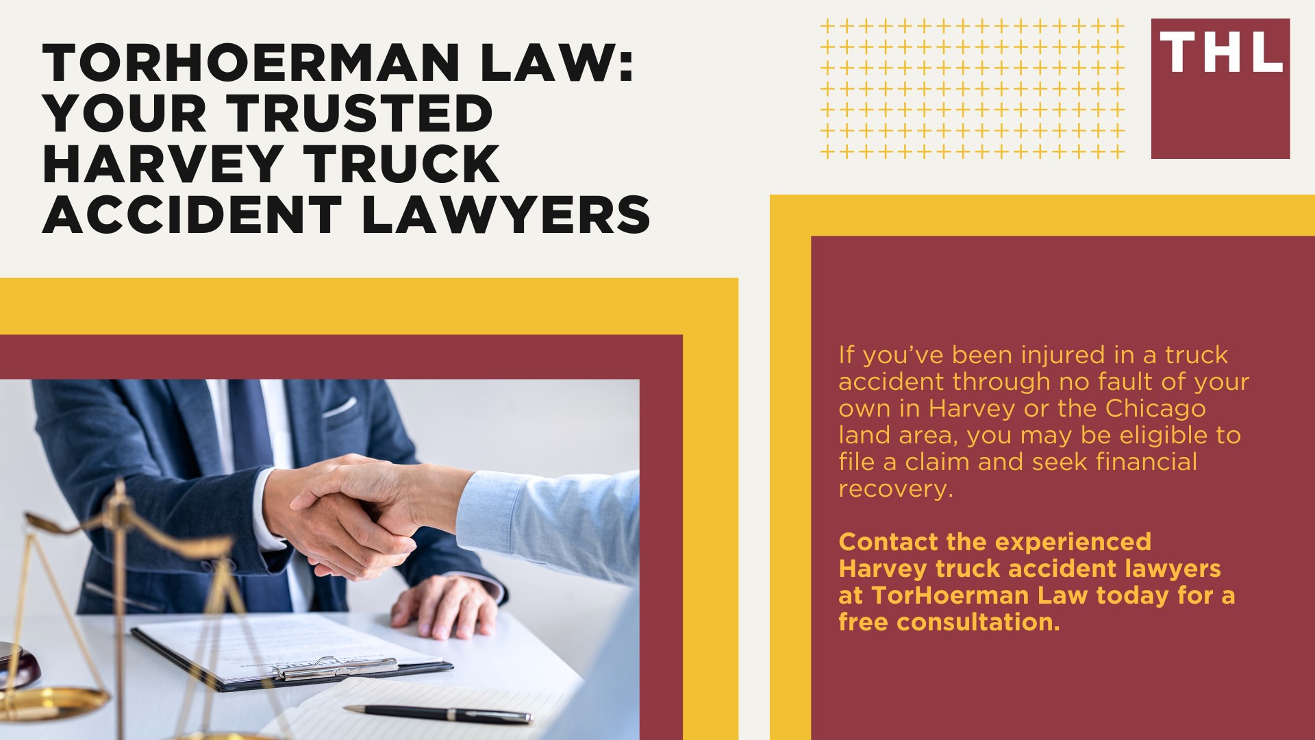 Harvey Truck Accident Lawyer; How Can a Harvey Truck Accident Lawyer from TorHoerman Law Help You; How Much Does it Cost to Hire a Harvey Truck Accident Attorney from TorHoerman Law; Meet Our Harvey Truck Accident Attorneys; Our Founder and Experienced Truck Accident Lawyer_ Tor Hoerman; Our Harvey Truck Accident Lawyers Get Results; What To Do After a Truck Accident in Harvey, IL; Gathering Evidence for a Truck Accident Case; Common Damages in Truck Accident Cases; The Legal Process for Truck Accident Claims in Harvey; Common Truck Accident Injuries; Common Causes of Semi-Truck Accidents; TorHoerman Law_ Your Trusted Harvey Truck Accident Lawyers