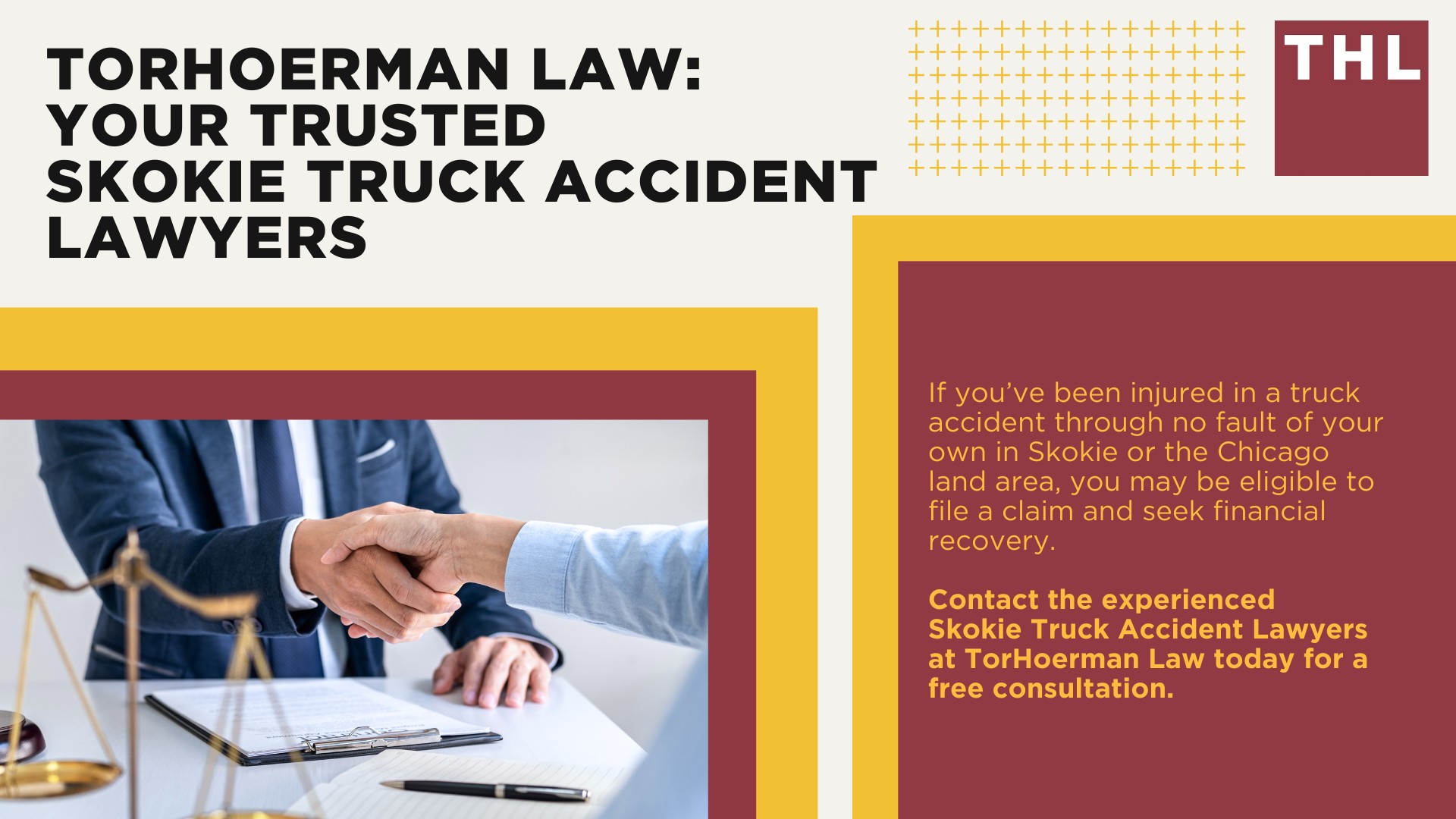 Skokie Truck Accident Lawyer; How Can a Skokie Truck Accident Lawyer from TorHoerman Law Help You; Meet Our Skokie Truck Accident Attorneys; Our Founder and Experienced Truck Accident Lawyer_ Tor Hoerman; Our Skokie Truck Accident Lawyers Get Results; What To Do After a Truck Accident in Skokie, IL; Gathering Evidence for a Truck Accident Case; Common Damages in Truck Accident Cases; The Legal Process for Truck Accident Claims in Skokie; Common Truck Accident Injuries; Common Causes of Semi-Truck Accidents; Chicago Truck and Auto Accident Statistics; TorHoerman Law_ Your Trusted Skokie Truck Accident Lawyers