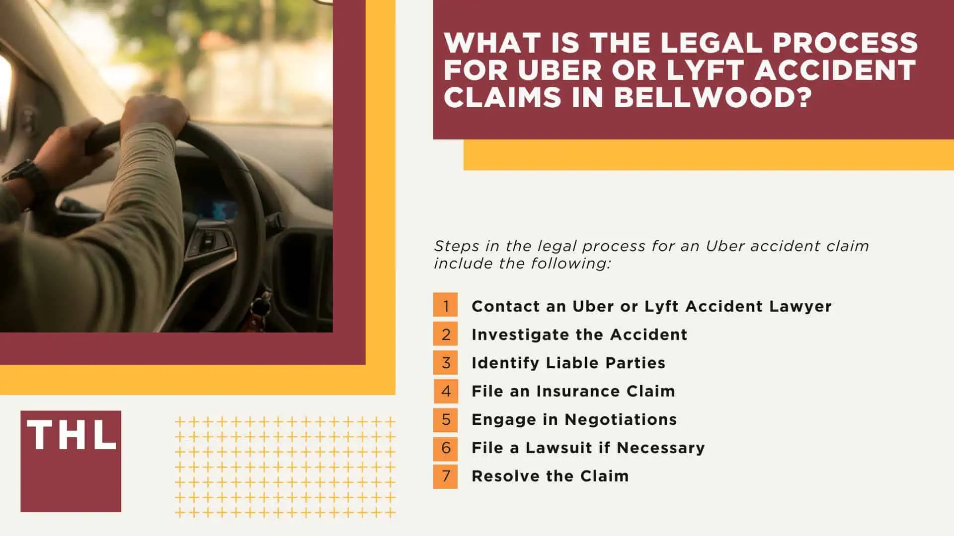 Bellwood Uber Accident Lawyer; Meet Our Team of Bellwood Uber Accident Lawyers; Our Founder and Experienced Bellwood Uber Accident Lawyer_ Tor Hoerman; How Much Does it Cost to Hire an Uber Accident Attorney; What to Do After an Uber Accident in Bellwood_ Steps to Take; Can I Sue Uber or Lyft for My Injuries in a Rideshare Accident; What is the Legal Process for Uber or Lyft Accident Claims in Bellwood