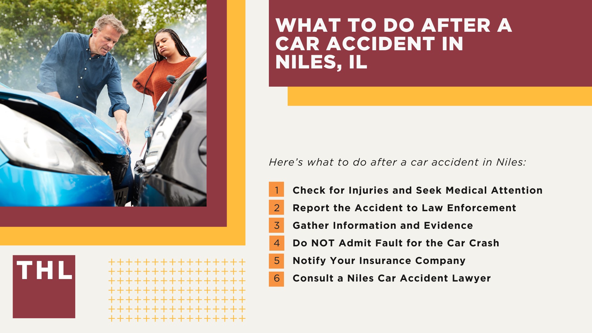 Niles Car Accident Lawyer; Meet Our Niles Car Accident Lawyers; Our Founder and Experienced Niles Car Accident Lawyer_ Tor Hoerman; Our Niles Car Accident Lawyers Get Results; We Provide a Hands-Off Legal Experience for Car Accident Victims; How Much Does it Cost to Hire a Niles Car Accident Lawyer from TorHoerman Law; What to Do After a Car Accident in Niles , IL