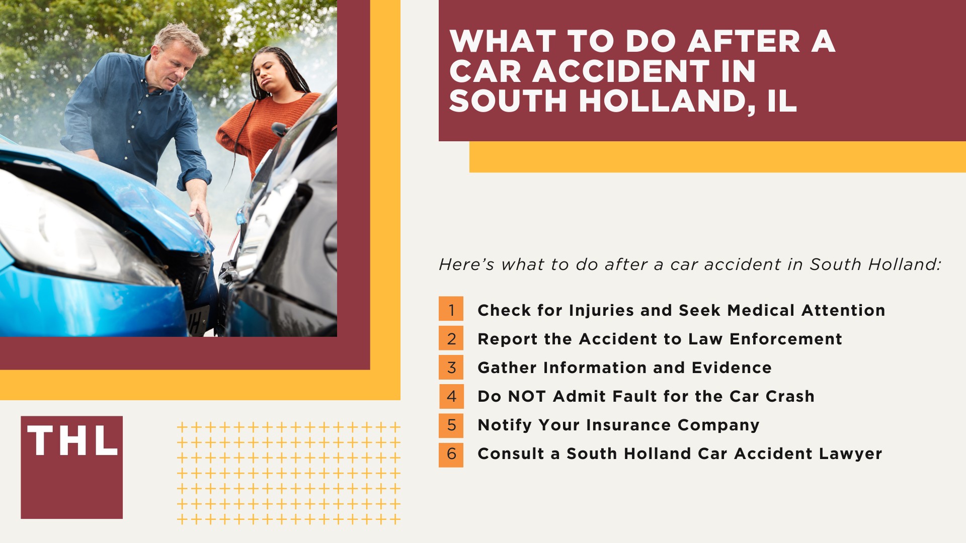 South Holland Car Accident Lawyer; Meet Our South Holland Car Accident Lawyers; Our Founder and Experienced South Holland Car Accident Lawyer_ Tor Hoerman; Our South Holland Car Accident Lawyers Get Results; We Provide a Hands-Off Legal Experience for Car Accident Victims; How Much Does it Cost to Hire a South Holland Car Accident Lawyer from TorHoerman Law;  What to Do After a Car Accident in South Holland, IL