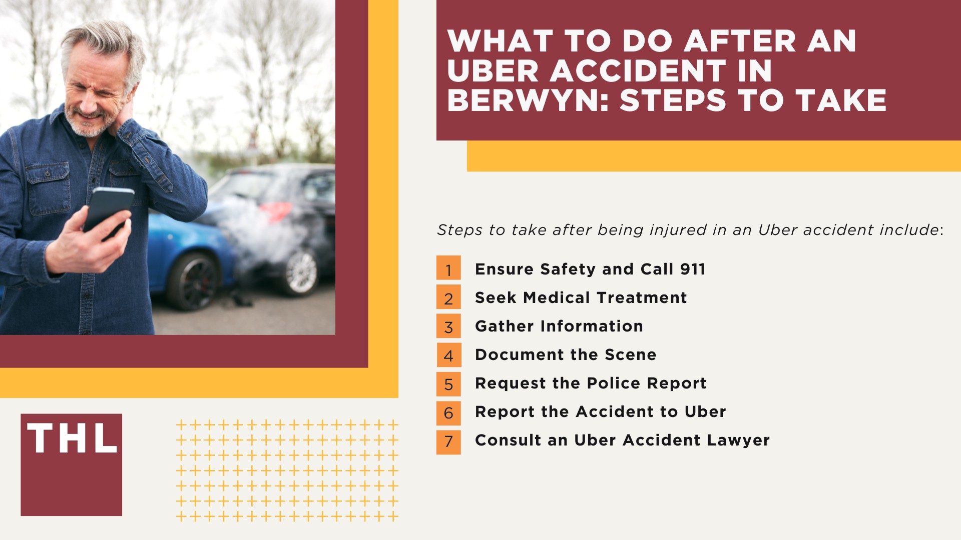 Berwyn Uber Accident Lawyer; Meet Our Team of Berwyn Uber Accident Lawyers; Our Founder and Experienced Berwyn Uber Accident Lawyer_ Tor Hoerman; How Much Does it Cost to Hire an Uber Accident Attorney; What to Do After an Uber Accident in Berwyn_ Steps to Take