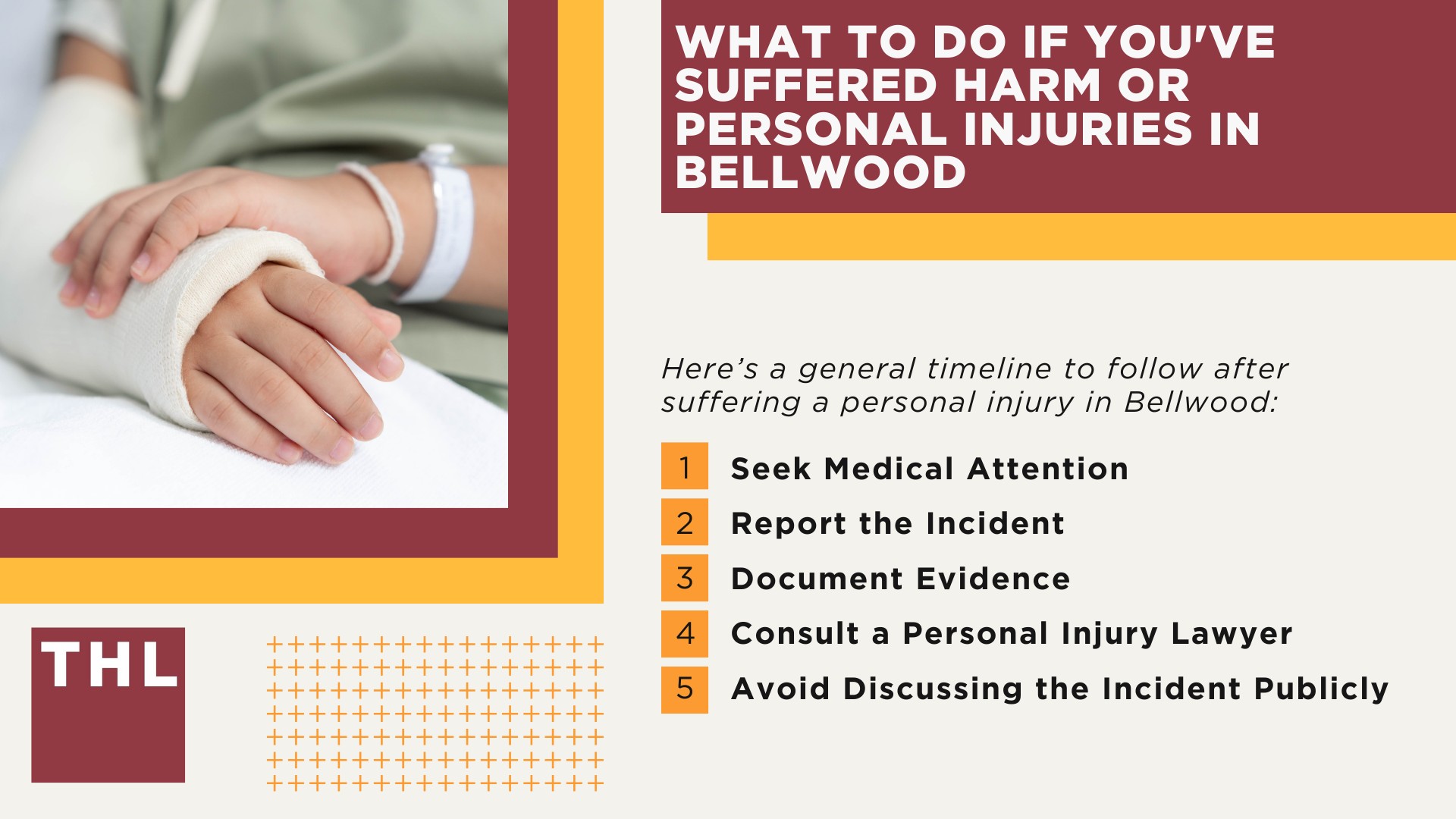 Personal Injury Lawyer Bellwood; Meet Our Bellwood Personal Injury Lawyers; Meet Our Bellwood Personal Injury Lawyers; How Much Does it Cost to Hire a Bellwood Personal Injury Attorney from TorHoerman Law; Types of Personal Injury Cases We Handle at TorHoerman Law; The Legal Process for Filing a Personal Injury Case in Bellwood, IL; What is the Statute of Limitations for Personal Injury Cases in Illinois; What to Do If You've Suffered Harm or Personal Injuries in Bellwood