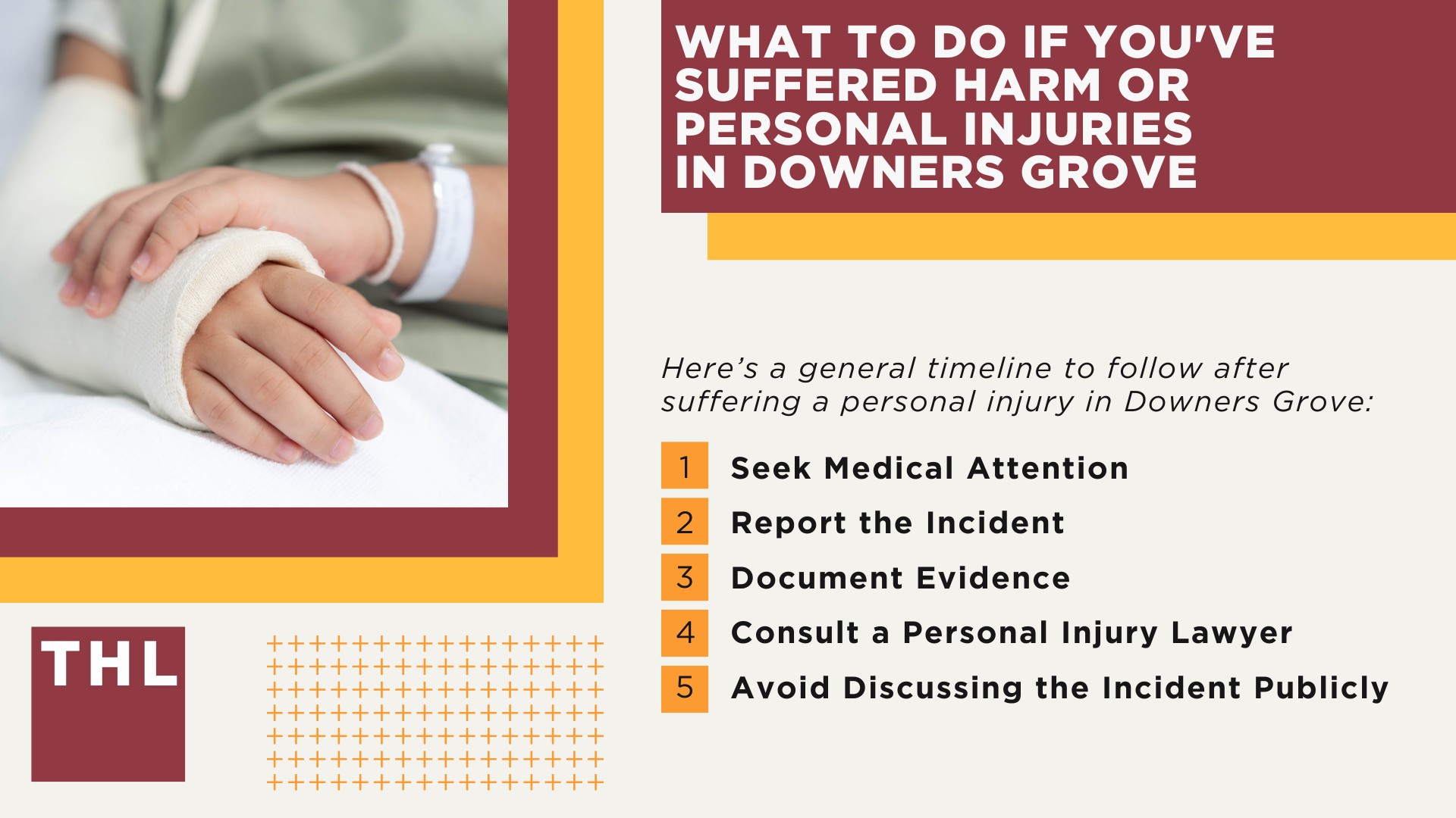 Personal Injury Lawyer Downers Grove; Meet Our Downers Grove Personal Injury Lawyers; Our Founder and Experienced Downers Grove Personal Injury Lawyer_ Tor Hoerman; How Much Does it Cost to Hire a Downers Grove Personal Injury Attorney from TorHoerman Law; Types of Personal Injury Cases We Handle at TorHoerman Law; The Legal Process for Filing a Personal Injury Case in Downers Grove, IL; What is the Statute of Limitations for Personal Injury Cases in Illinois; What to Do If You've Suffered Harm or Personal Injuries in Downers Grove